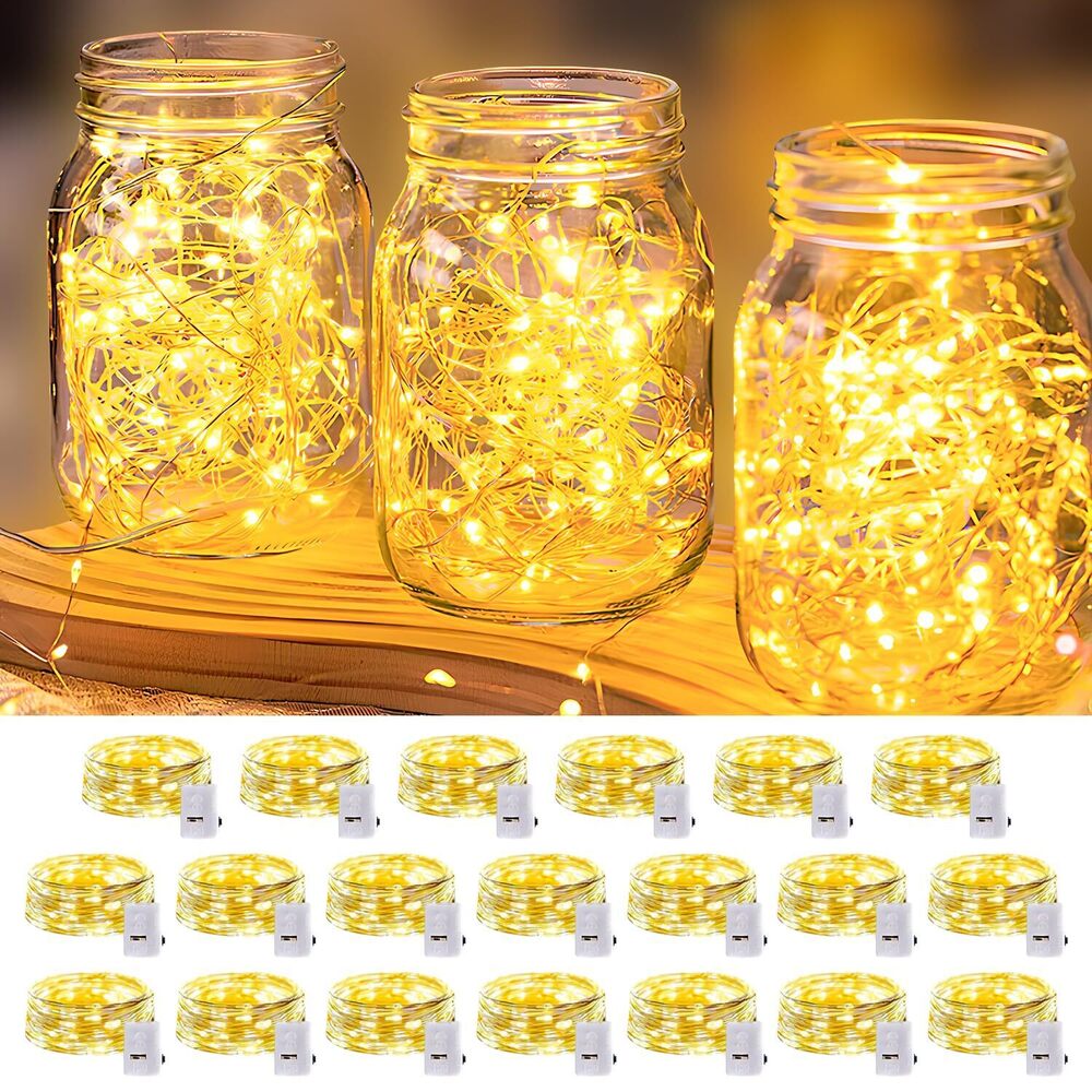 20 Pack LED Fairy Lights Battery Operated,3 Features Blinking Slowly Blinking &